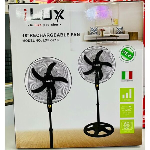 Ventilateur rechargeable Ilux 18 pouces LXF-3218