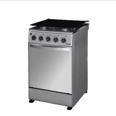 Cuisinière 50x50 4 feux gaz four gaz blanche